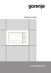 Manual Gorenje BMI201AG1X Cuptor cu microunde