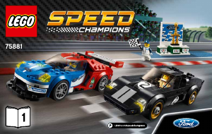 Handleiding Lego set 75881 Speed Champions Ford GT & 1966 Ford GT40