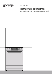 Manual Gorenje GECS6C70WC Aragaz