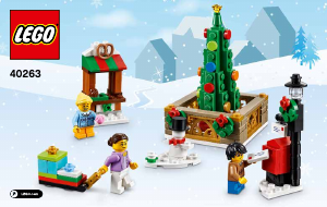 Handleiding Lego set 40263 Seasonal Kerstmis stadsplein