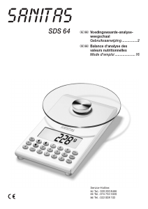 Mode d’emploi Sanitas SDS 64 Balance de cuisine