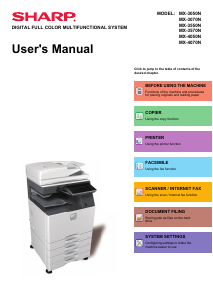 Handleiding Sharp MX-3070N Multifunctional printer