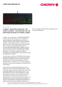 Mode d’emploi Cherry G80-3000N RGB TKL Clavier