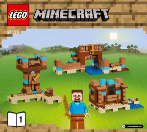 Manual Lego set 21135 Minecraft Caixa modular 2.0