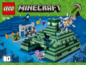 Bruksanvisning Lego set 21136 Minecraft Havsmonumentet