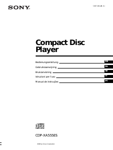 Manual Sony CDP-XA555ES Leitor de CD