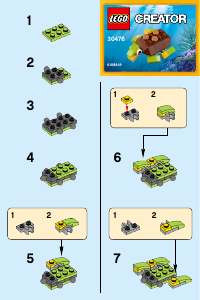 Brugsanvisning Lego set 30476 Creator Kavskildpadde