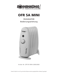 Handleiding Sonnenkönig OFR 5A MINI Kachel