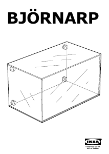 Εγχειρίδιο IKEA BJORNARP Ντουλάπι-βιτρίνα