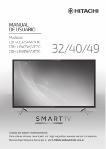 Manual de uso Hitachi CDH-LE32SMART10 Televisor de LED