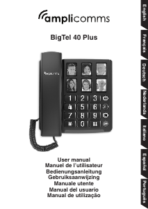 Manual Amplicomms BigTel 40 Plus Telefone