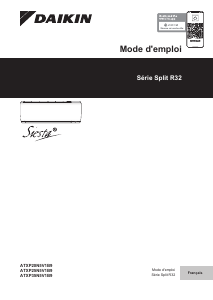Mode d’emploi Daikin ATXP25N5V1B9 Climatiseur
