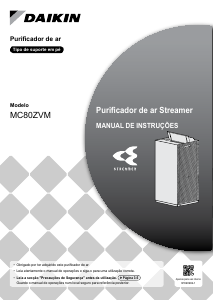Manual Daikin MC80ZVM Purificador de ar