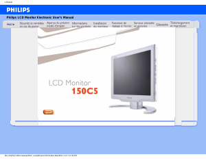 Mode d’emploi Philips 150C5BS Moniteur LCD