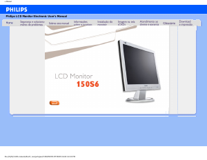 Manual Philips 150S6FS Monitor LCD