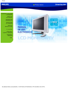 Manual de uso Philips 170T4FS Monitor de LCD