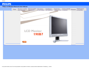 Mode d’emploi Philips 190B7CS Moniteur LCD