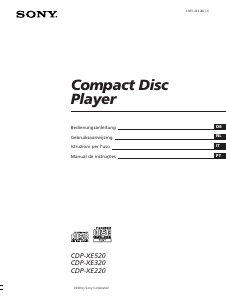Manual Sony CDP-XE220 Leitor de CD