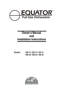 Manual Equator BB65 Dishwasher