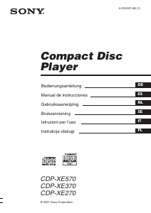 Handleiding Sony CDP-XE270 CD speler