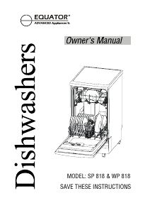Manual Equator SP818 Dishwasher