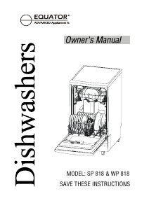 Manual Equator WP818 Dishwasher