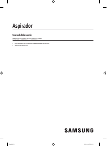 Manual de uso Samsung VS90F40DEK Aspirador