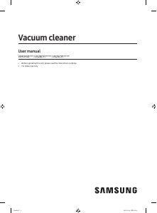 Manual Samsung VS90F40DEM Vacuum Cleaner