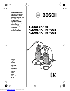 Bruksanvisning Bosch Aquatak 110 Høytrykksvasker