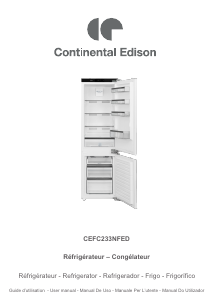 Manual de uso Continental Edison CEFC233NFED Frigorífico combinado