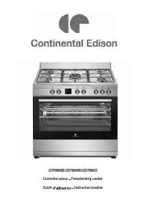Mode d’emploi Continental Edison CECP9060CD Cuisinière