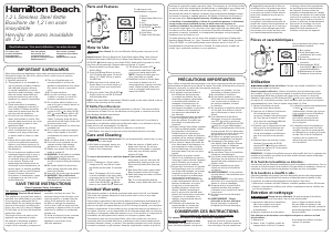 Manual de uso Hamilton Beach 41042 Hervidor