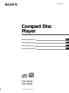 Handleiding Sony CDP-XE330 CD speler