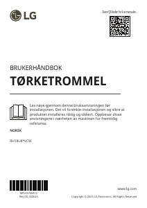 Bruksanvisning LG RH18U8JVCW Tørketrommel
