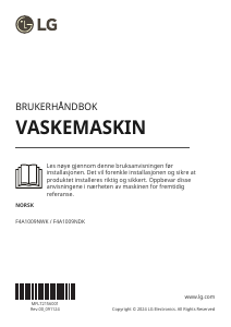 Bruksanvisning LG F4A1009NDK Vaskemaskin