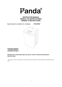 Handleiding Panda PAN638MH1 Wasmachine