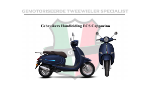 Handleiding GTS Cappucino ECS Scooter