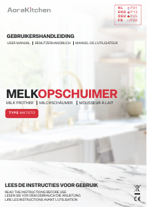 Handleiding AoraKitchen MK707D Melkopschuimer