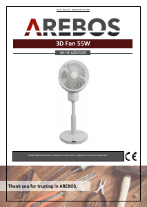 Handleiding Arebos AR-HE-LZBV55W Ventilator