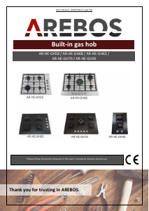 Handleiding Arebos AR-HE-GH58 Kookplaat