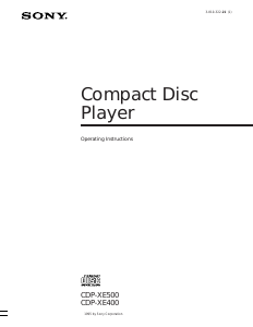 Manual Sony CDP-XE400 CD Player
