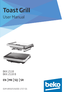 Priručnik BEKO BKK 2118 B Kontaktni roštilj