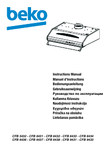 Mode d’emploi BEKO CFB 6438 Hotte aspirante