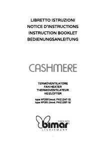 Manuale Bimar HF200 Cashmere Termoventilatore