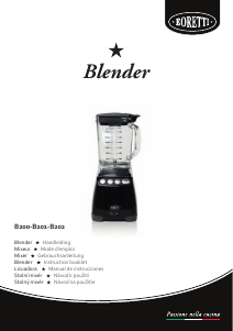 Manual de uso Boretti B202 Batidora