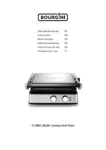Manual Bourgini 11.5001.00.00 Pure Contact Grill