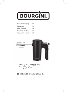 Manual de uso Bourgini 22.1005.00.00 Retro Batidora de varillas