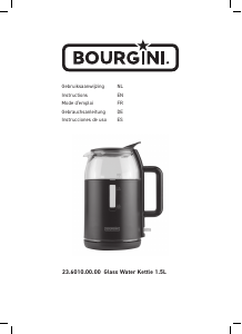 Mode d’emploi Bourgini 23.6010.00.00 Glass Bouilloire