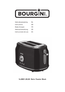 Manual de uso Bourgini 14.8001.00.00 Retro Tostador