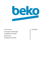 Manual BEKO HS 218540 Congelador
